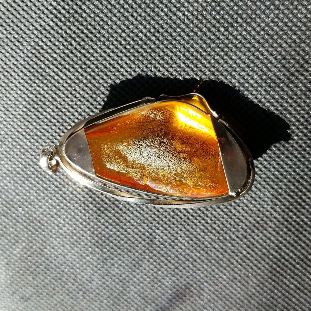 Large Authentic Amber Pendant - image 5